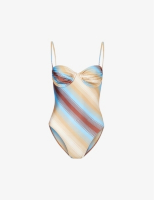 Shop Faithfull The Brand Women's Cervia Stripe Gabriella Striped Swimsuit