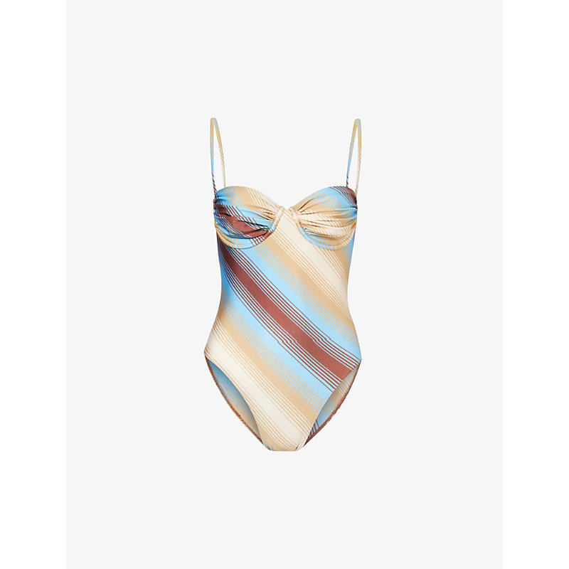 Shop Faithfull The Brand Women's Cervia Stripe Gabriella Striped Swimsuit