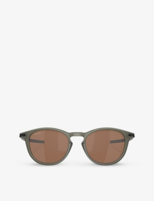 Oakley Womens Green Oo9439 Pitchman-r Round-frame O-matter Sunglasses In Green