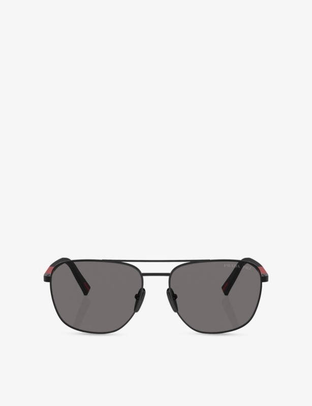 PS 54ZS Aviator-Frame Metal Sunglasses