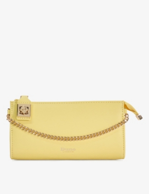 Dune Womens Lemon Synthetic Koining Chain-handle Faux-leather Purse