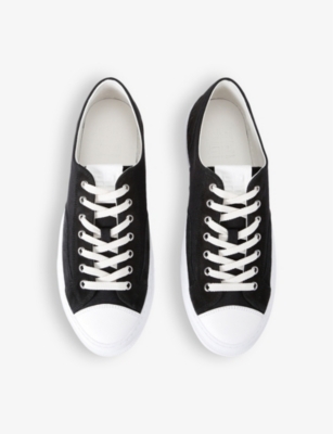 Shop Givenchy City Contrast-sole Leather Low-top Trainers In Black