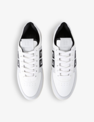 Shop Givenchy Mens Blue Other G4 Panelled Leather Low-top Trainers