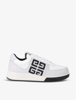 Shop Givenchy Mens Blue Other G4 Panelled Leather Low-top Trainers