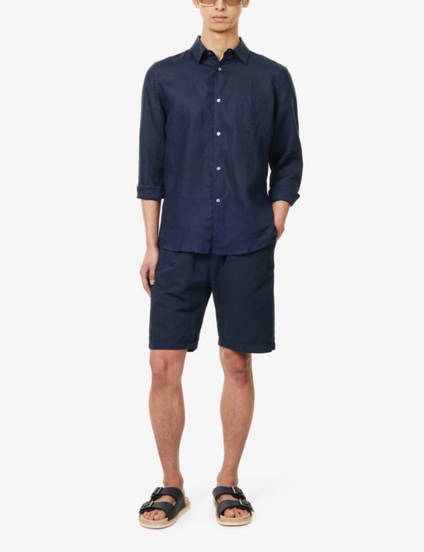 Monaco regular-fit linen shirt