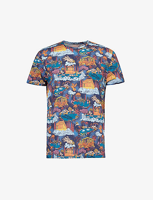 DEREK ROSE: Robin graphic-print cotton-jersey T-shirt