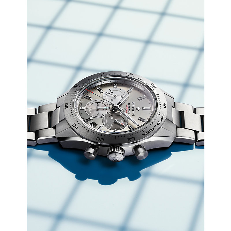 Shop Zenith Grey 95.3100.3600/39.m3100 Chronomaster Sport Titanium Automatic Watch