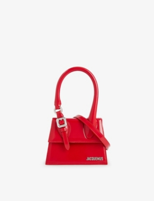 Shop Jacquemus Red Le Chiquito Moyen Leather Cross-body Bag