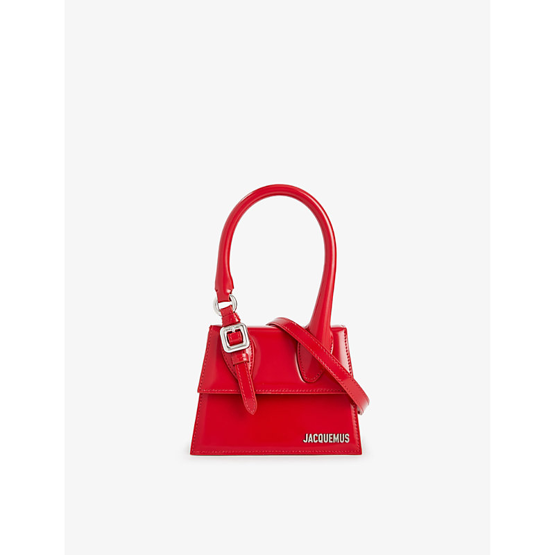 Shop Jacquemus Red Le Chiquito Moyen Leather Cross-body Bag
