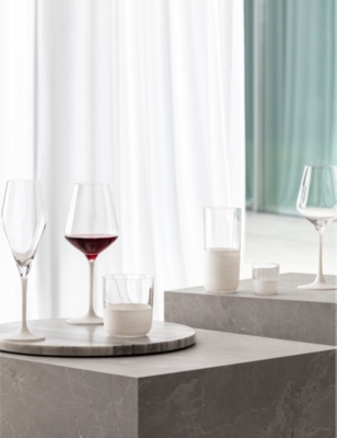 Villeroy & Boch Manufacture Rock Blanc Shot Crystal Glasses Set Of Four