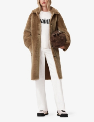 ALLSAINTS: Serra regular-fit reversible shearling coat