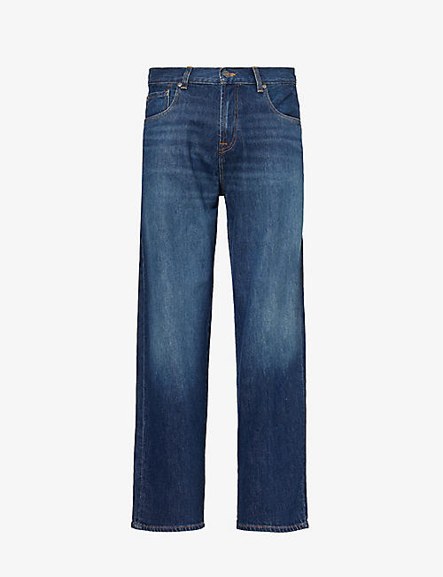 7 FOR ALL MANKIND: Ryan Threadlike straight-leg stretch-denim jeans