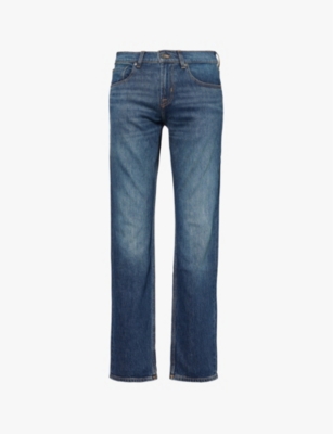 7 FOR ALL MANKIND: The Straight Threadlike straight-leg stretch-denim jeans