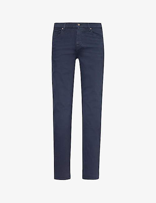 7 FOR ALL MANKIND: Slimmy Tapered tapered low-rise stretch-denim jeans