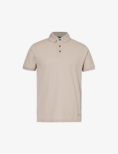 EMPORIO ARMANI: Brand-patch relaxed-fit cotton polo shirt