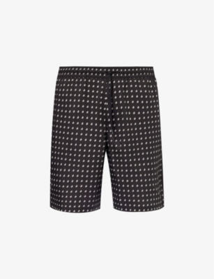 EMPORIO ARMANI: Drawstring-waist printed woven shorts