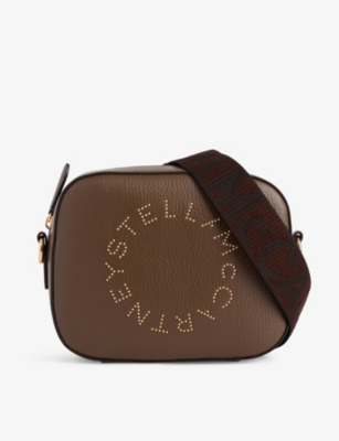 Shop Stella Mccartney Women's Brown Circle Faux-leather Cross-body Bag