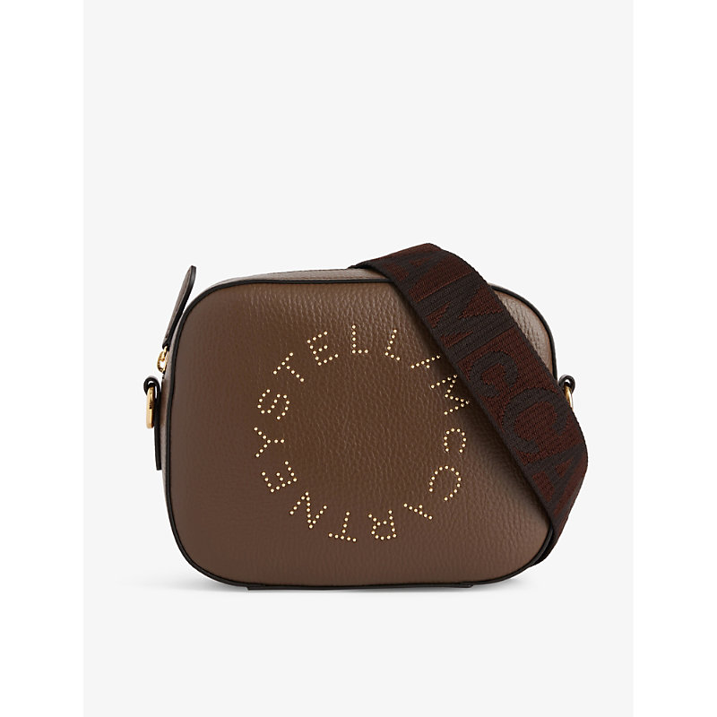 Stella Mccartney Womens Brown Circle Faux-leather Cross-body Bag