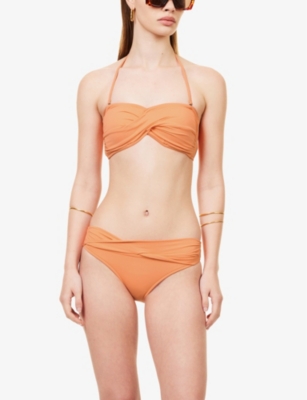 Shop Seafolly Women's Melon Collective Twist Recycled-nylon Bikini Briefs