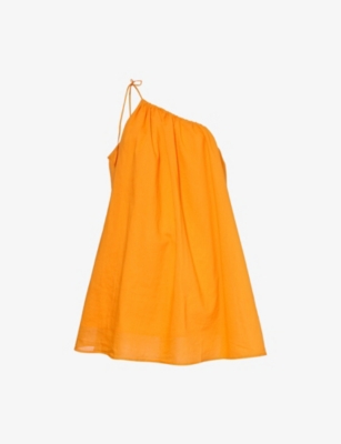 SEAFOLLY: Rio one-shoulder cotton mini dress