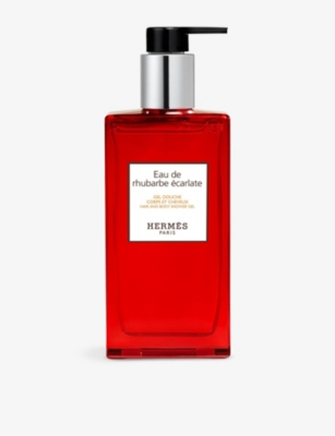 Shop Hermes Eau De Rhubarbe Écarlate Shower Gel Hair And Body Shower Gel