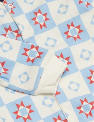 Pear-print cotton-jersey babygrow 0-12 months