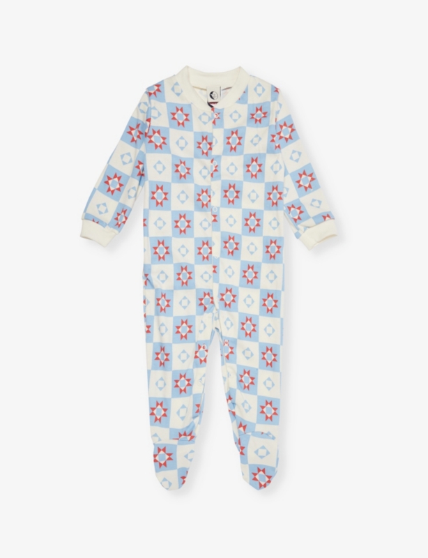 Pear-print cotton-jersey babygrow 0-12 months