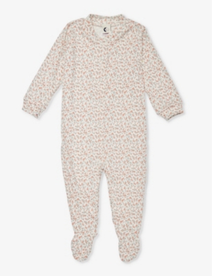 SLEEPY DOE: Rosy floral-print cotton-jersey babygrow 0-18 months