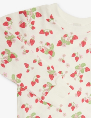 Shop Sleepy Doe Girls Strawberry Kids Strawberry-print Cotton Pyjama Set 1-9 Years