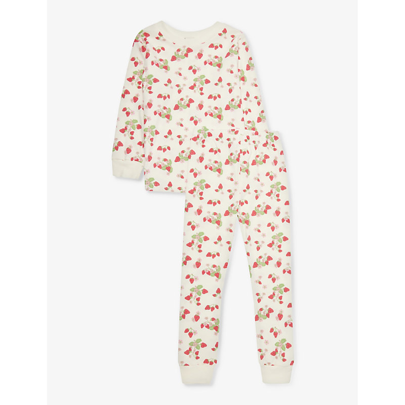 Sleepy Doe Girls Strawberry Kids Strawberry-print Cotton Pyjama Set 1-9 Years
