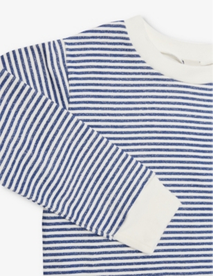 Shop Sleepy Doe Girls Marl Stripe Kids Stripe-print Cotton Pyjama Set 1-9 Years