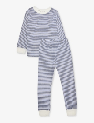Sleepy Doe Girls Marl Stripe Kids Stripe-print Cotton Pyjama Set 1-9 Years