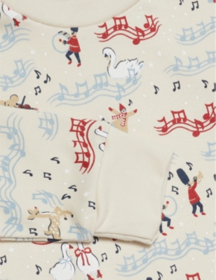 Sleepy Doe Tripe-print Cotton Pyjama Set 1-9 Years Musical Scen In Musical Scene