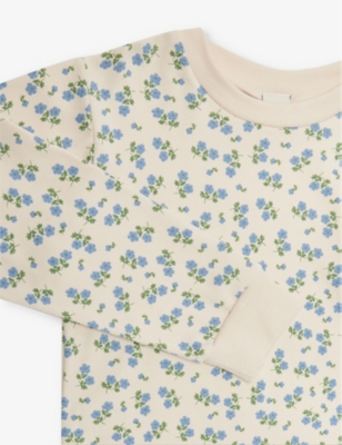 Shop Sleepy Doe Tea Floral-print Cotton Pyjama Set 1-9 Years