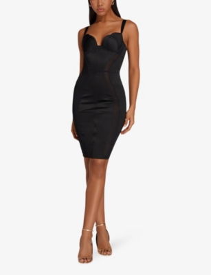 AGENT PROVOCATEUR: Brandi sheer-panel woven mini dress