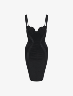 AGENT PROVOCATEUR: Brandi sheer-panel woven mini dress