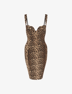 AGENT PROVOCATEUR: Bryoni leopard-print woven mini dress