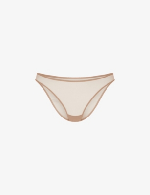AGENT PROVOCATEUR: Lucky panelled stretch-tulle briefs