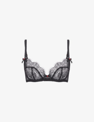 AGENT PROVOCATEUR: Lorna bow-embellished lace bra