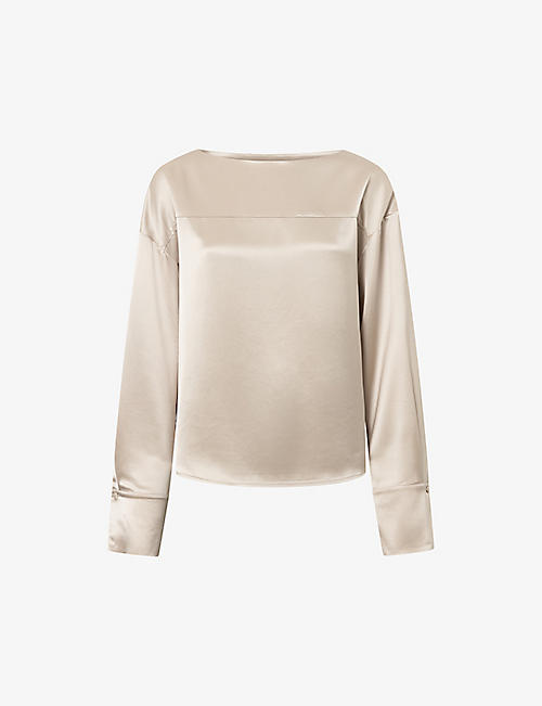 LOVECHILD: Vyra relaxed-fit satin blouse