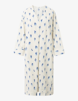LOVECHILD: Noelle drop-print cotton maxi dress