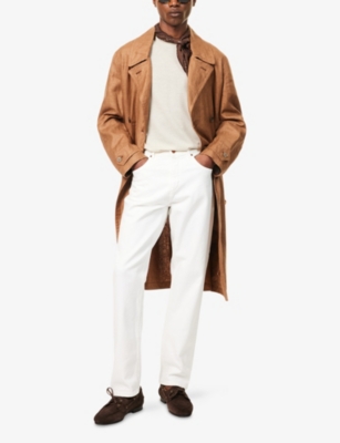 JOHN SMEDLEY: Round-neck textured merino-wool knit jumper