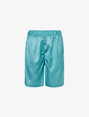 FRESCOBOL CARIOCA: Elasticated-waist silk-satin shorts