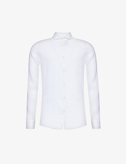FRESCOBOL CARIOCA: Antonio long-sleeved regular-fit linen shirt