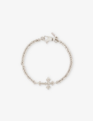 EMANUELE BICOCCHI: Avelli cross-pendant sterling-silver bracelet