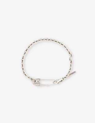 EMANUELE BICOCCHI: Crest Safety Pin sterling-silver chain bracelet