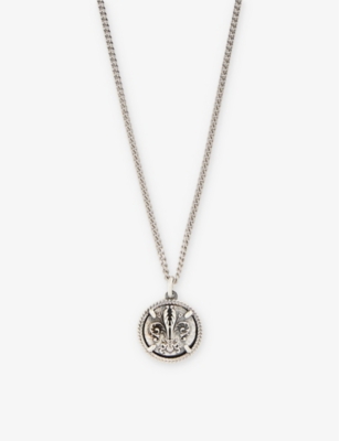 EMANUELE BICOCCHI: Lily coin  925 sterling silver pendant necklace