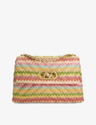 DUNE: Regent small logo-embellished woven shoulder bag