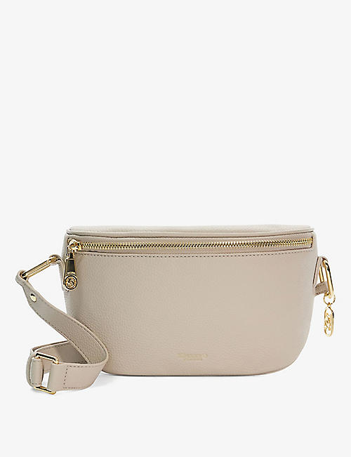 DUNE: Dent small logo-embossed faux-leather cross-body bag