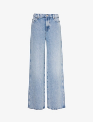 7 FOR ALL MANKIND: Scout belt-loop wide-leg mid-rise woven jeans